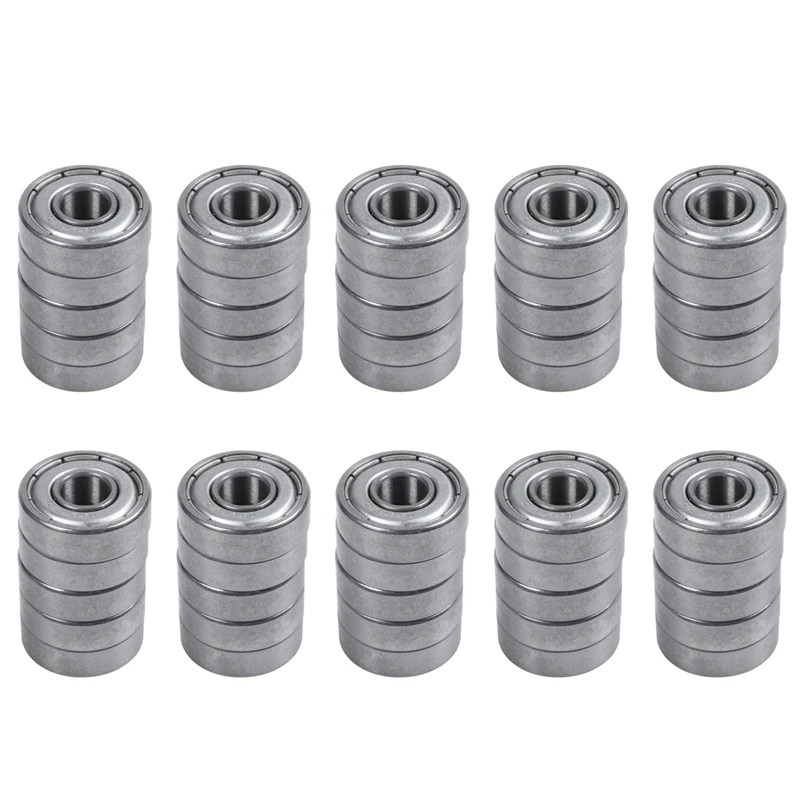 607Z 7 X 19 X 6Mm Double Shielded Deep Groove Ball Bearings 50 Pcs