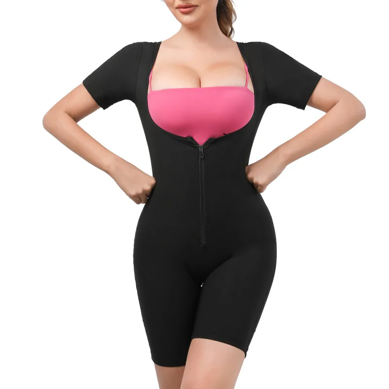 Women Shaper Fitness Workout Sports Sweatshirt Chest Push Up Jumpsuit Bodysuit Waist Trainer Hip Lifting Buttocks Sportswear