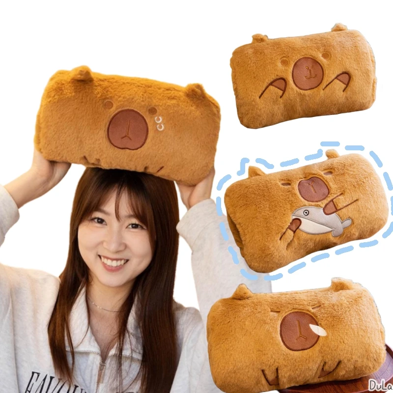 Nowa poduszka Capybara Hand Warmer Super Soft Keep Warm in Winter Comfy Stuffed Animal Cartoon Dolls Kids Birthday Gifts Decor