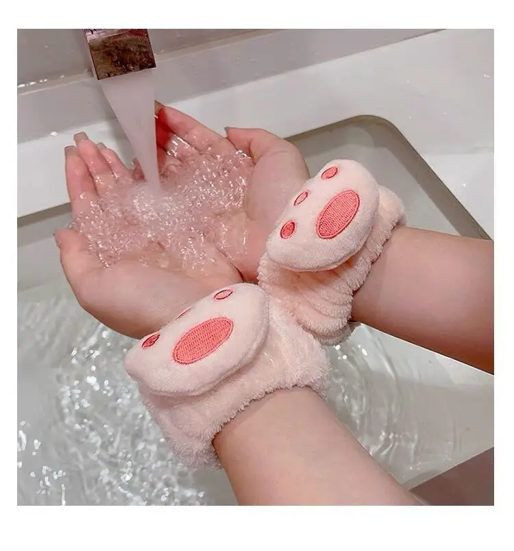 Cute Face Wash Hair Band Wrist Band Hand Wash Moisture-proof Sleeves Warm Wrist Guard Rinse Water Absorbent And Waterproof