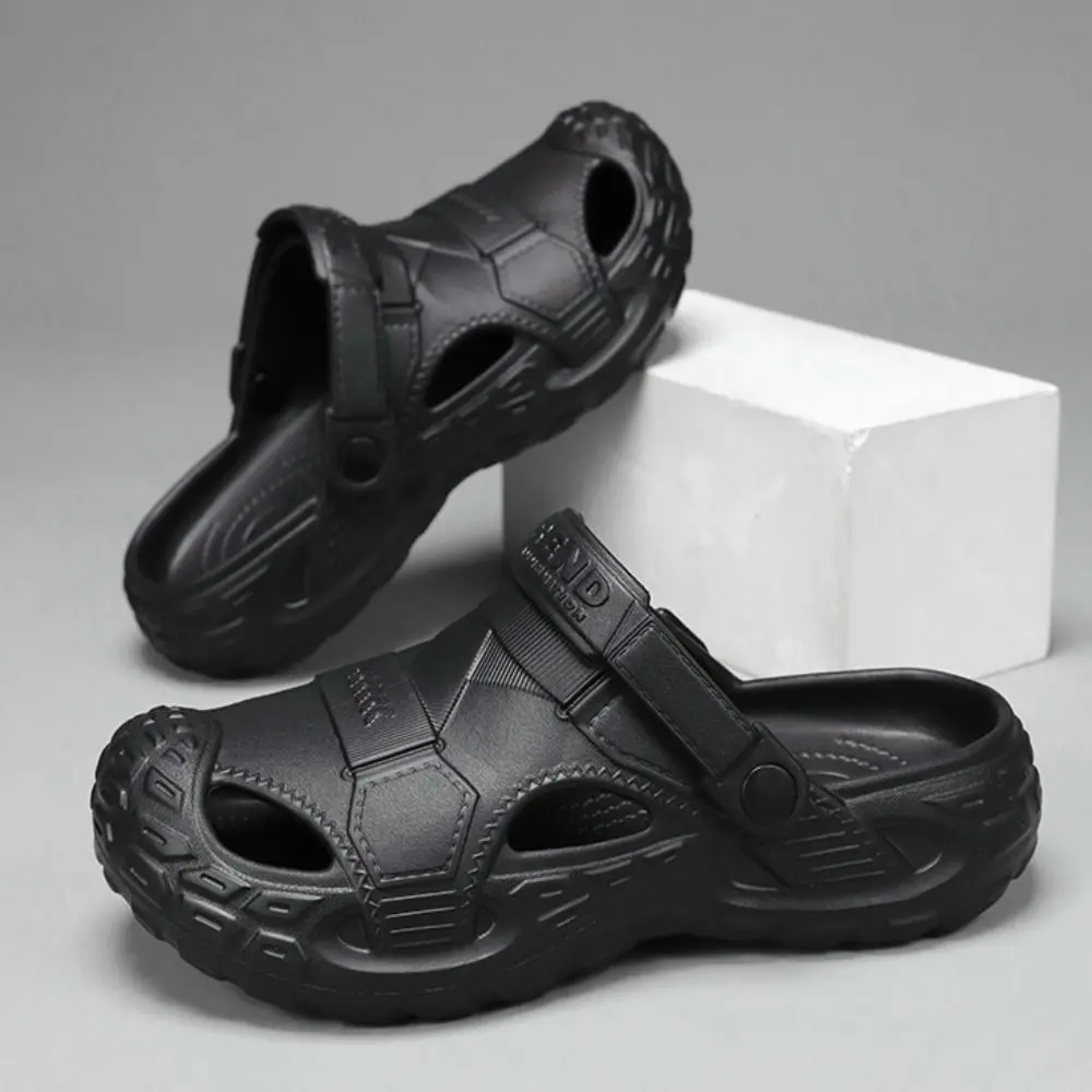EVA Men's Clog Sandals Closed Toe Breathable EVA Sandals Adjustable Heel Strap Slip Resistant Outdoor Slip Ons Men's Footwear