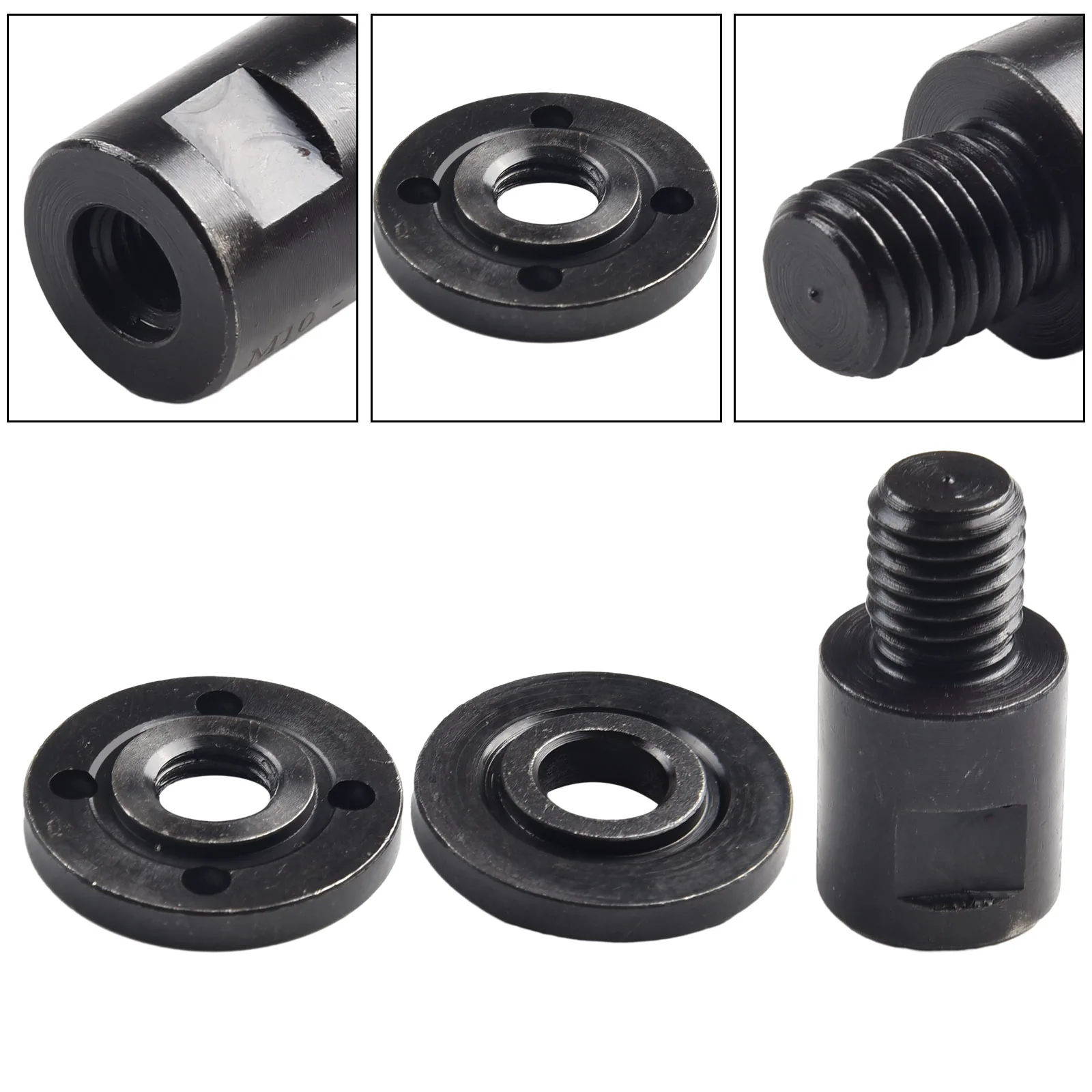 Set di adattatori per smerigliatrice angolare da 3 pezzi con convertitore e piastra per la conversione del filettatura da M14 a M10 Migliora la versatilità del tuo strumento