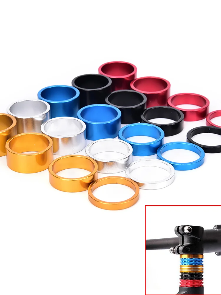 AliExpress NONE 4Pcs Aluminum Alloy Bike Headset Spacers, 28.6mm Front Fork Stem Raiser Washers for Road Mountain Bike[YY][YY9]