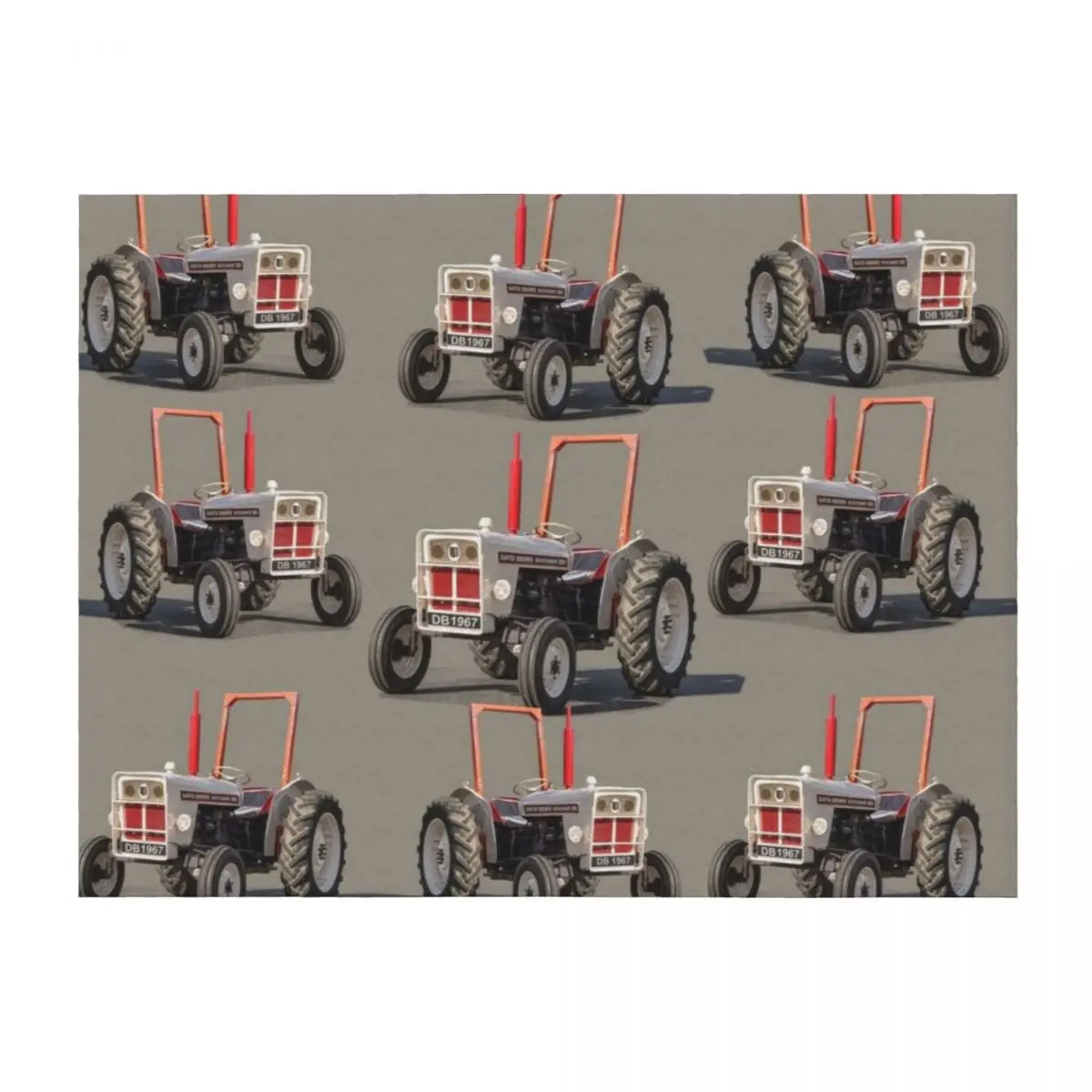 

White vintage tractor Throw Blanket Multi-Purpose Sofas decorative christmas decoration Blankets