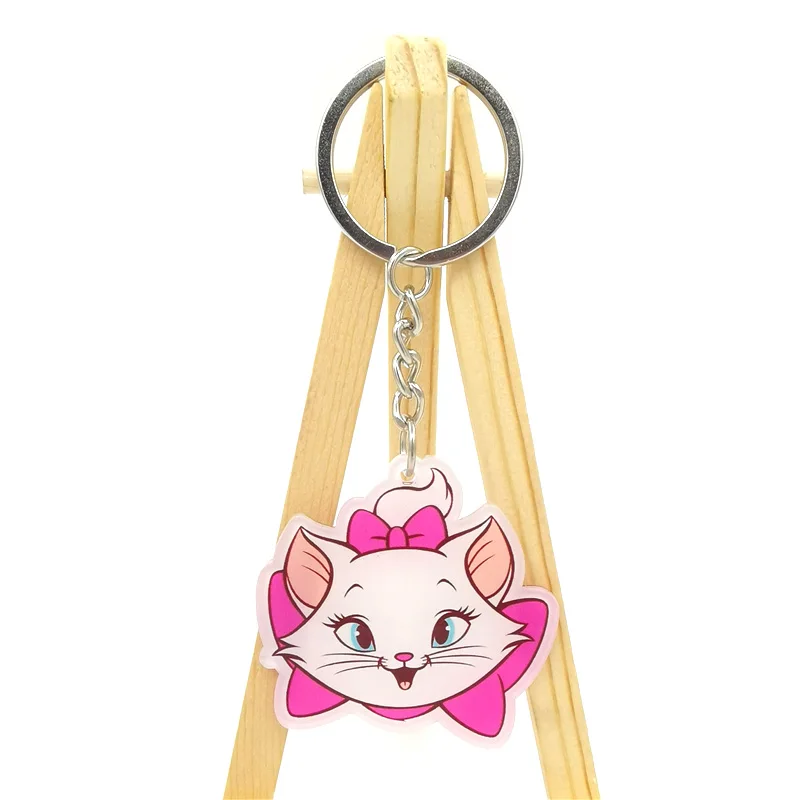 Disney Marie Cat Lovely key chain animal key chain women\'s bag pendant acrylic key chain Charm Key Chain Jewelry Gift