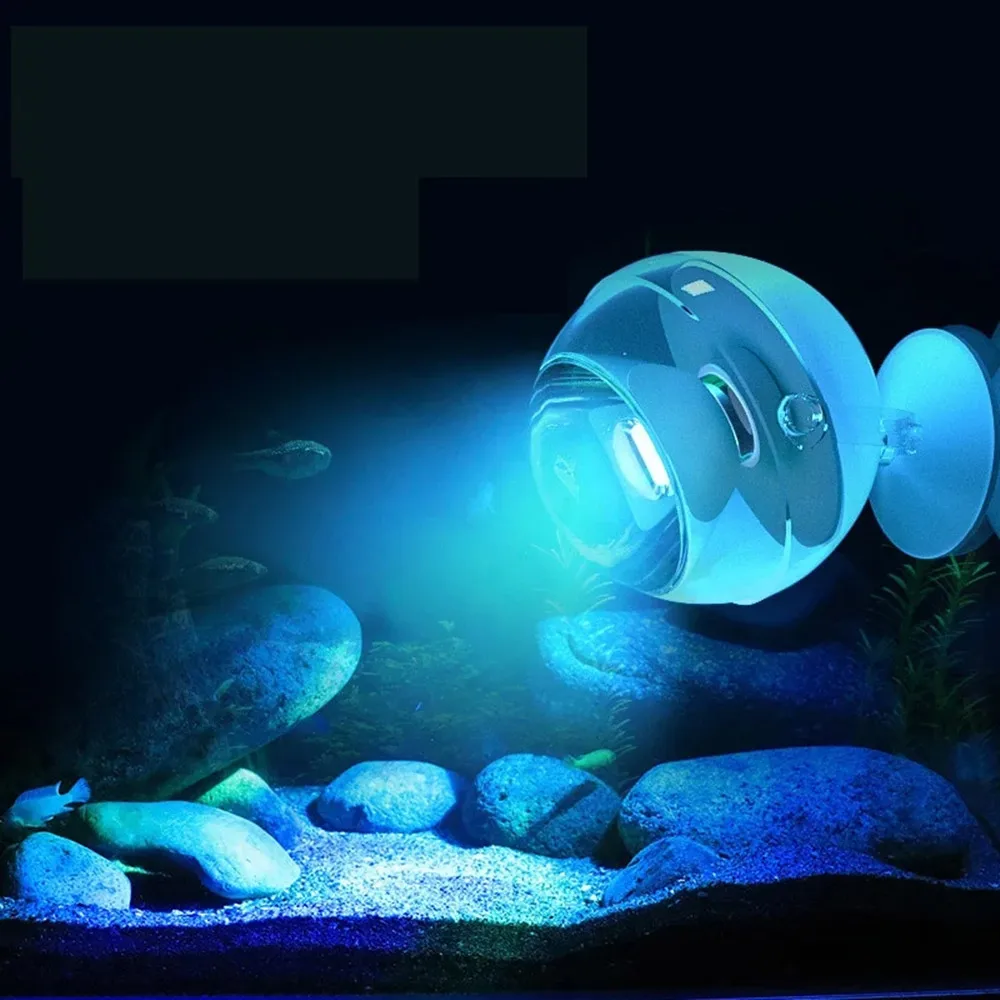 Impermeável LED Fish Tank Spotlight, Mini Iluminação Eletrônica, Economia de Energia, Aquário Mergulho Subaquático, USB, colorido, 5V