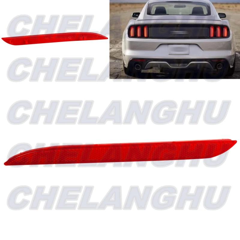 For Ford Mustang 2015 2016 2017 Left Side Red Rear Bumper Reflector Tail Light Bars Brake Parking Warning