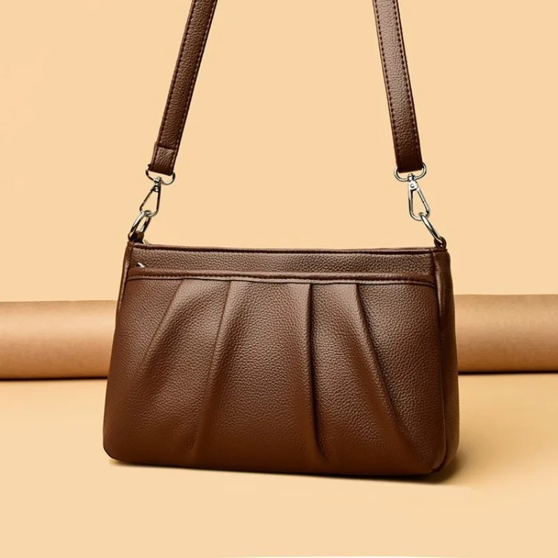 

Элегантная женская сумка в парижском стиле, роскошная кожаная модная сумка-мессенджер через плечо для шопинга.