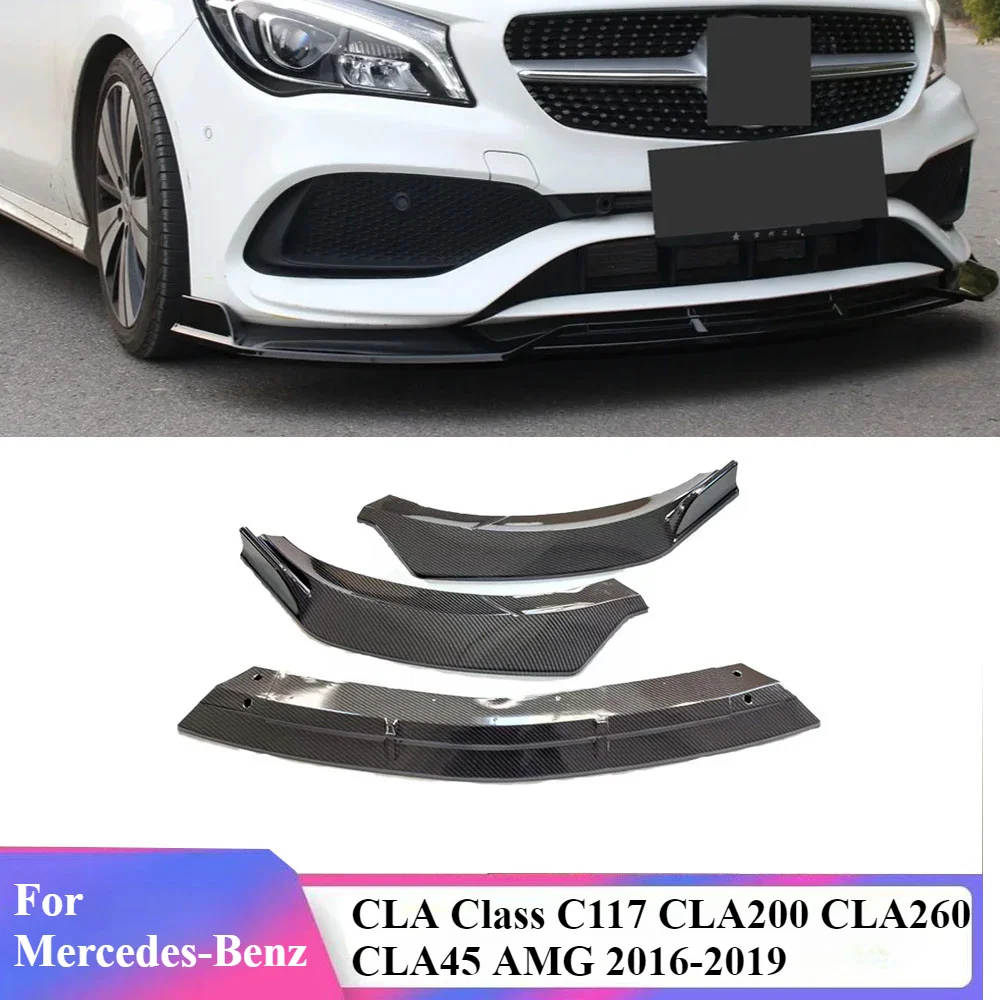 Front Bumper Spoiler Lip Lower Splitter Blade Kit For Mercedes-Benz CLA Class C117 CLA200 CLA260 CLA45 AMG 2016 2017 2018 2019