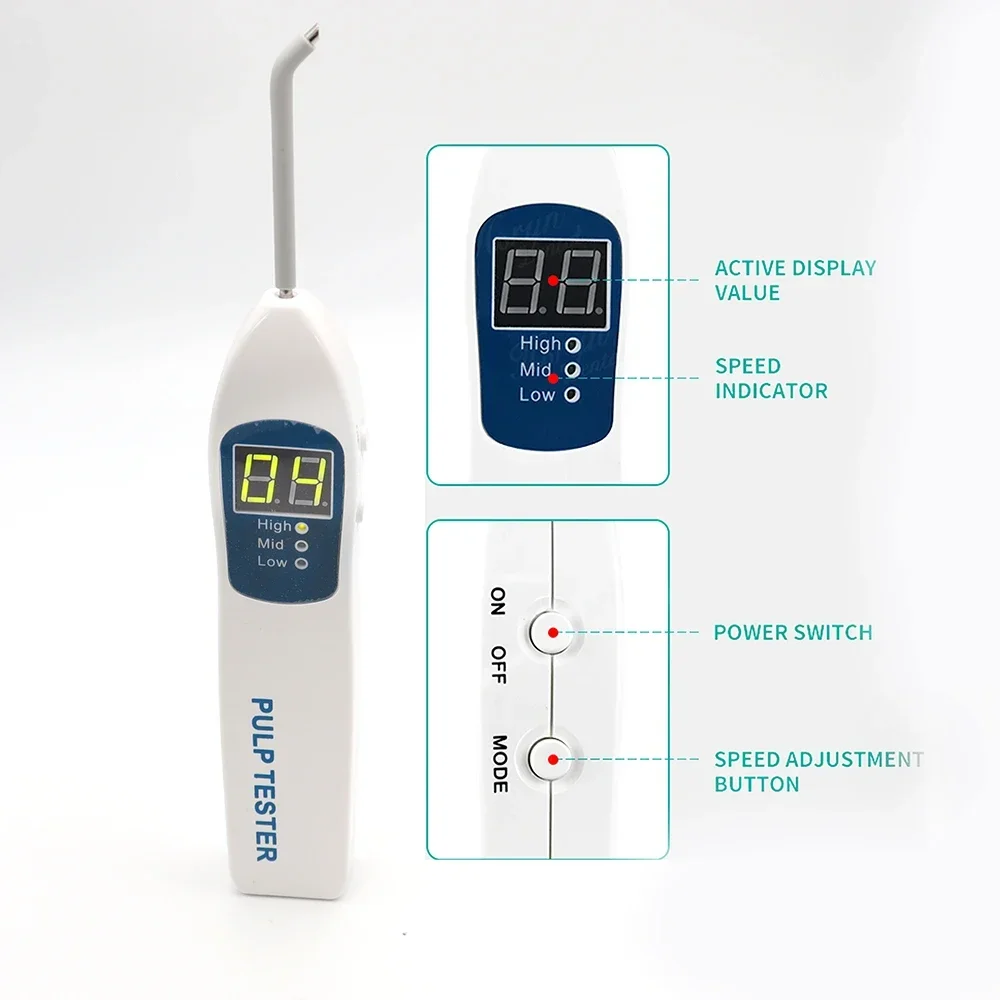 

Dental C-PULSE Tooth Nerve Pulp Tester Testing Medical Tooth Vitality Tester Oral Teeth Nerve Vitality Endodontic State Tester P