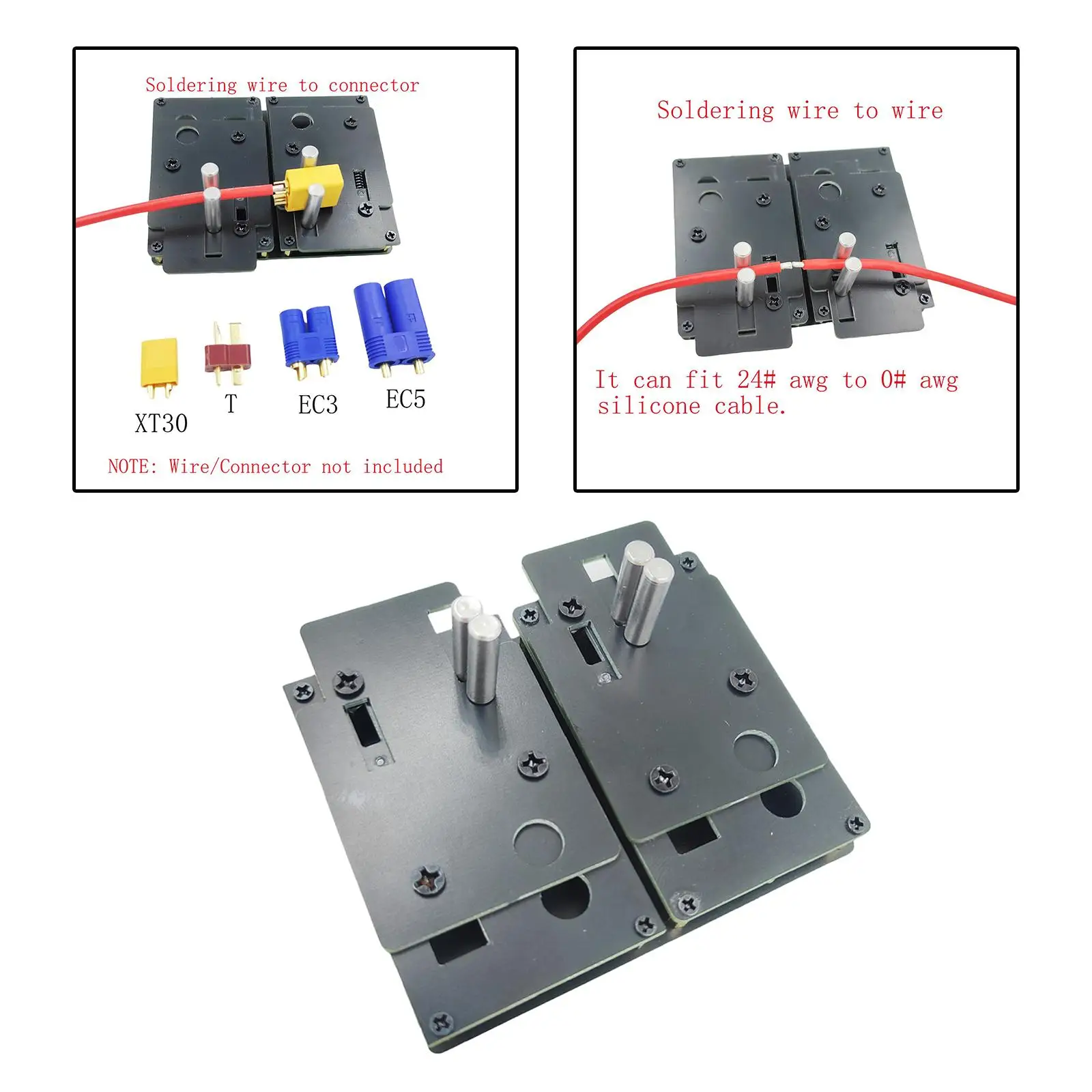 Welding Soldering Insulate Station Jig RC Tool Compact Soldering Station for RC Connector XT90 XT60 EC5 EC3 Silicone Wire T Plug