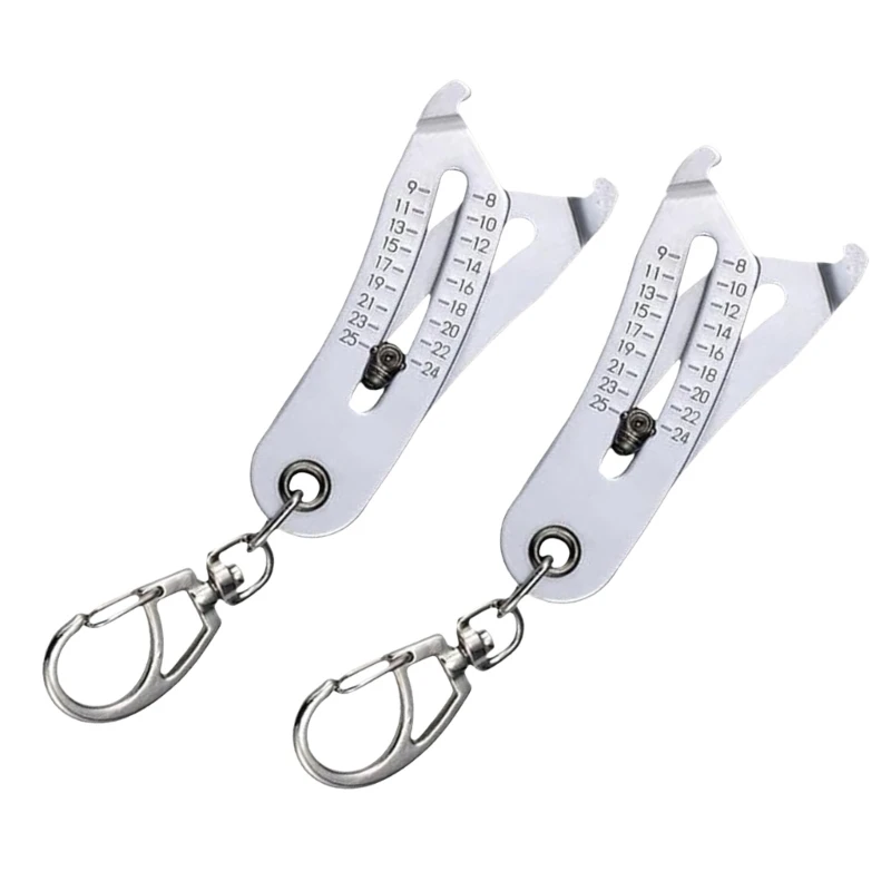 

2Pc Size Finder Keychains Portable Thread Size Checker Keychains Nut Thread Gauge Identifier Verification Tool