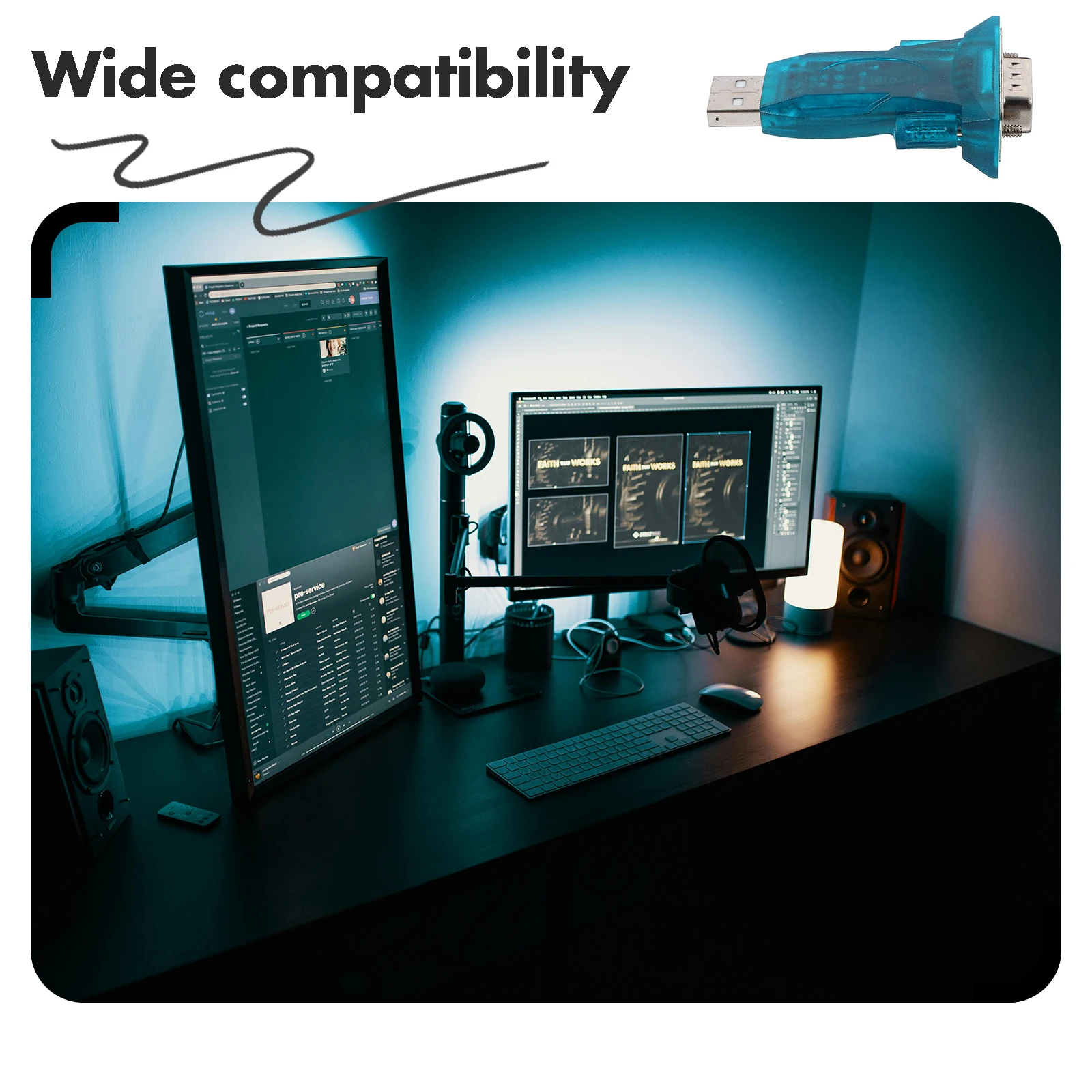 Hochgeschwindigkeits-USB-zu-Seriell-Adapter-Konverter, schnelle Datenübertragung, Plug-Play, kompatibel mit PC-Router, Drucker, langlebig