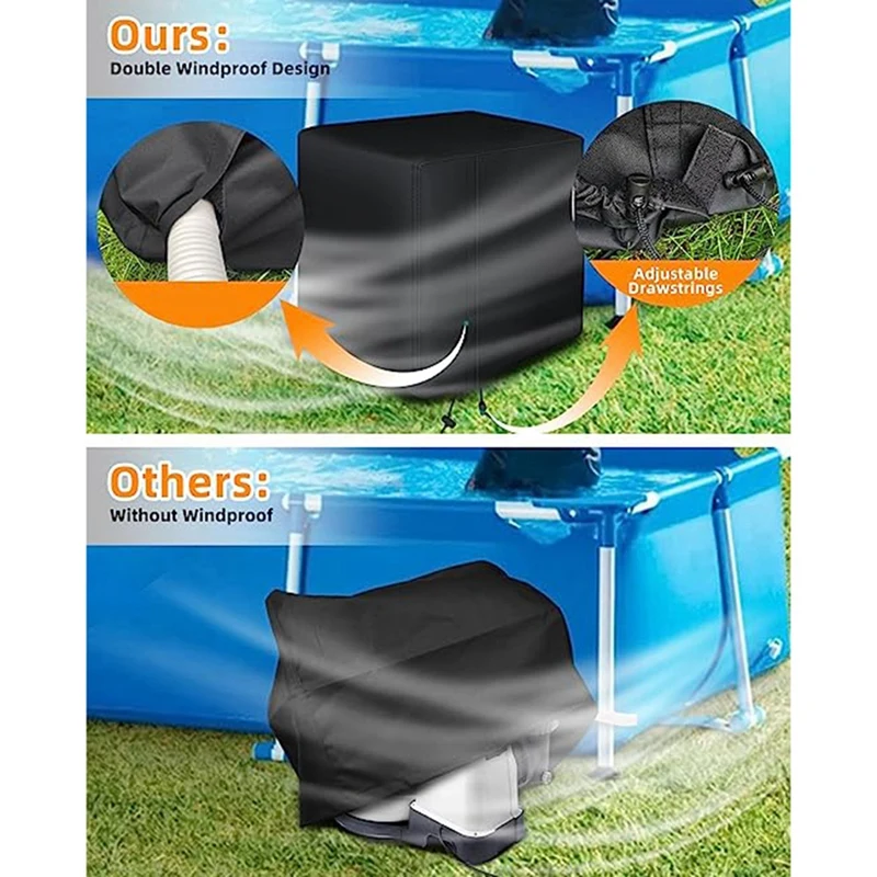 수영장 필터 펌프 썬 커버, 쉬운 설치, 먼지 커버