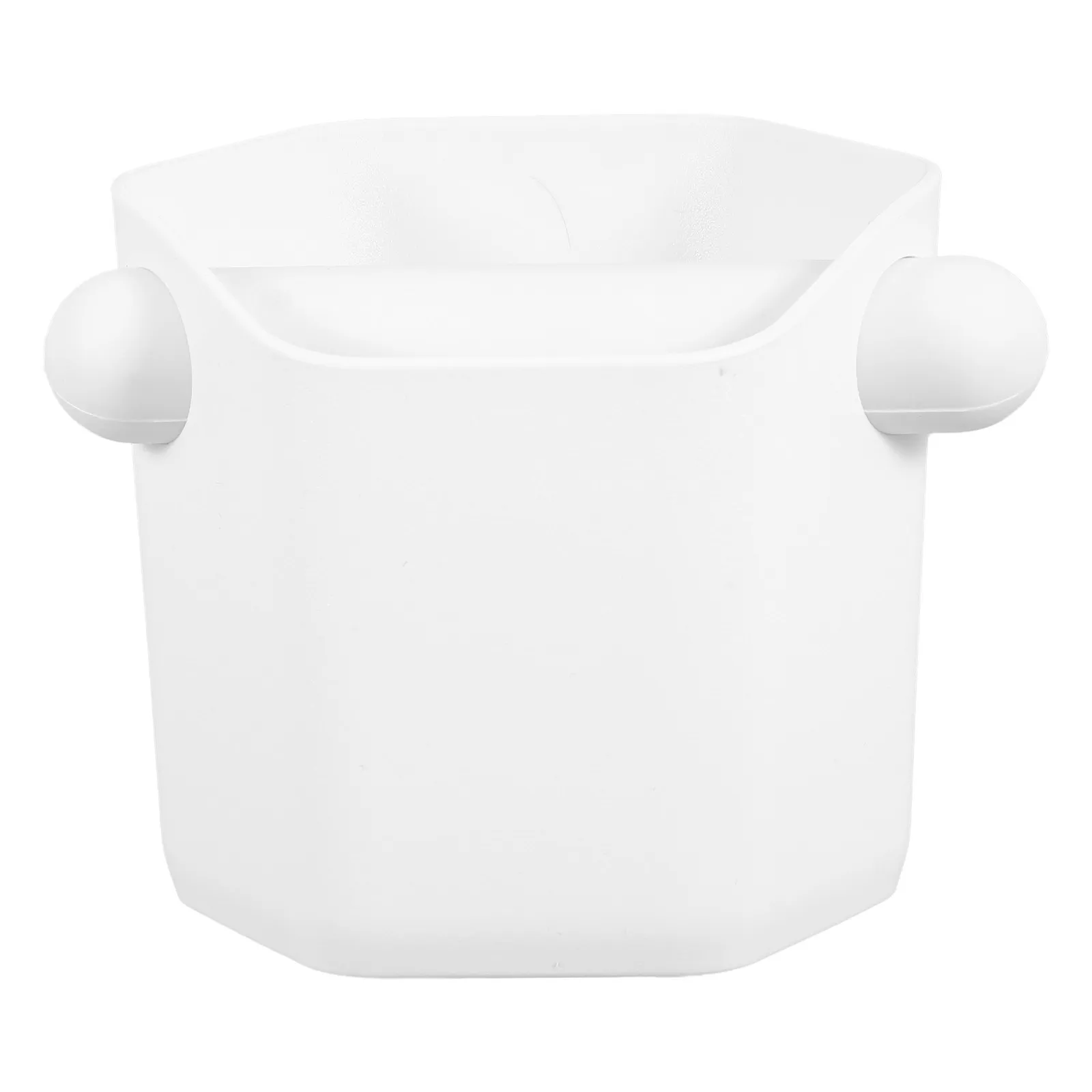 Espresso Knock Box 580ml White Spill-Resistant Wide Mouth Coffee Grounds Disposal Bin for Home & Cafe Countertop