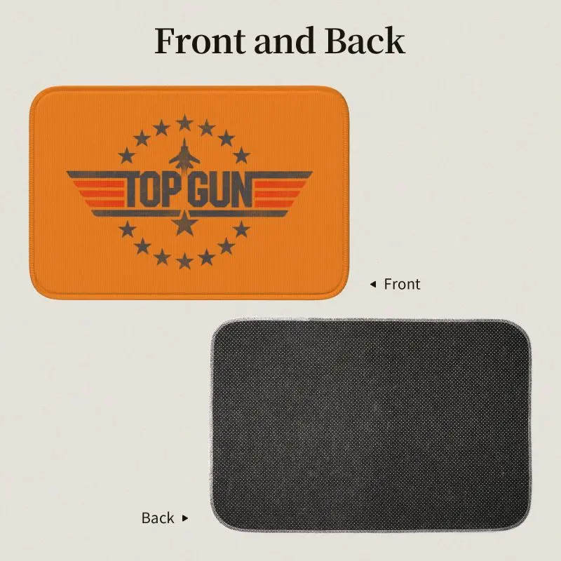 Personalized Tom Cruise Maverick Film Top Gun Doormat Mat Anti-Slip Bath Kitchen Toilet Living Room Welcome Rug Carpet Footpad