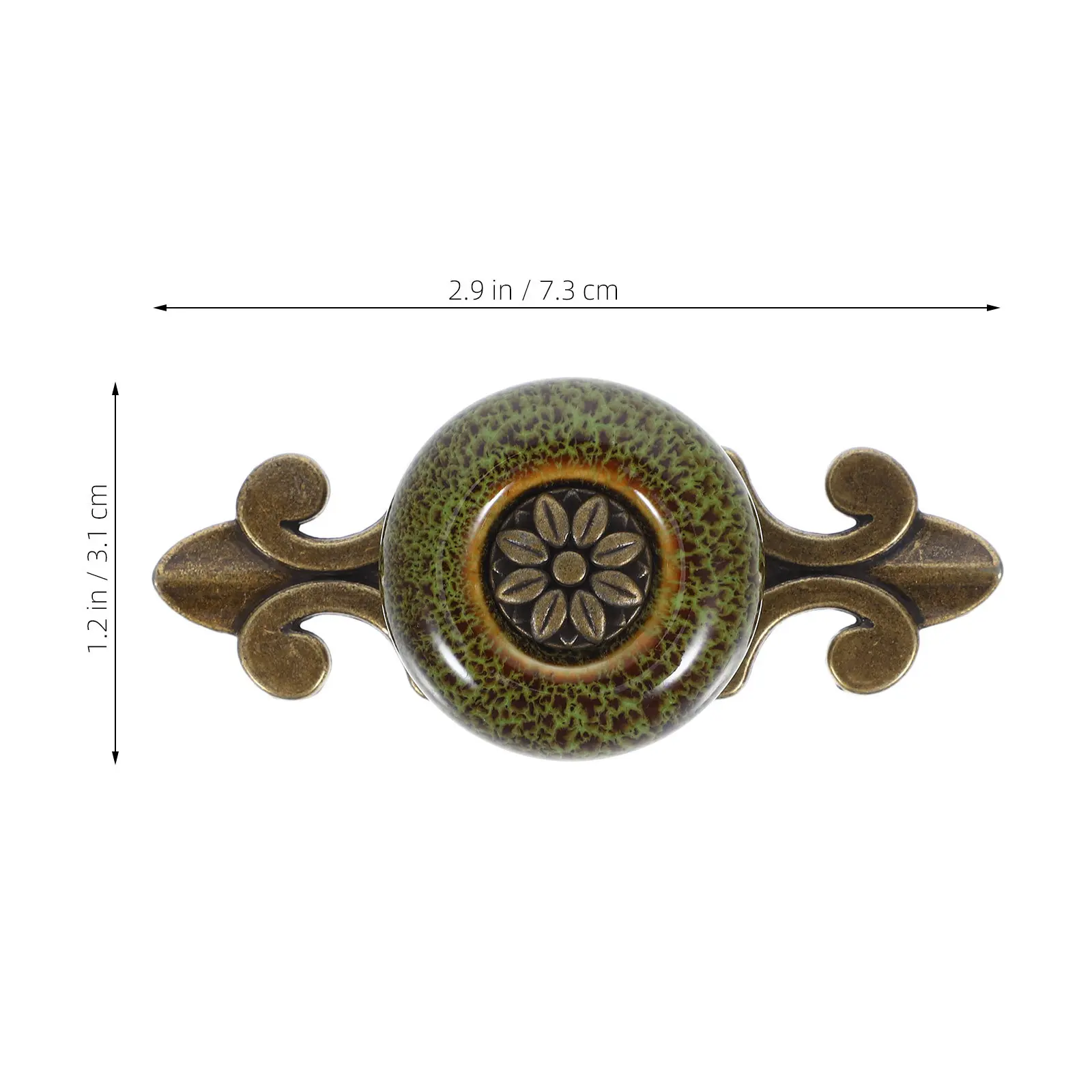 10Pcs Ethnic Vintage Glass Cabinet Knobs Single Hole Easy Clean Kitchen Wardrobe Dresser Furniture Hardware Cabinet Handles