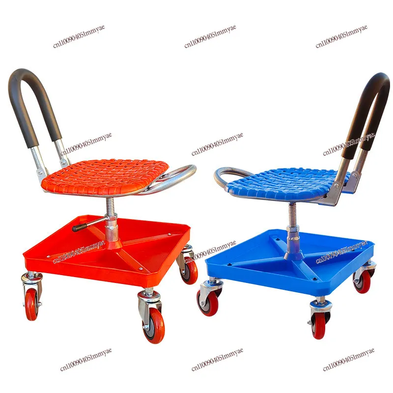 Universal Wheel Work Stool Lifting Folding Tile Sewing Workshop Assembly Packaging Supermarket Sorting Shelf Work Seat