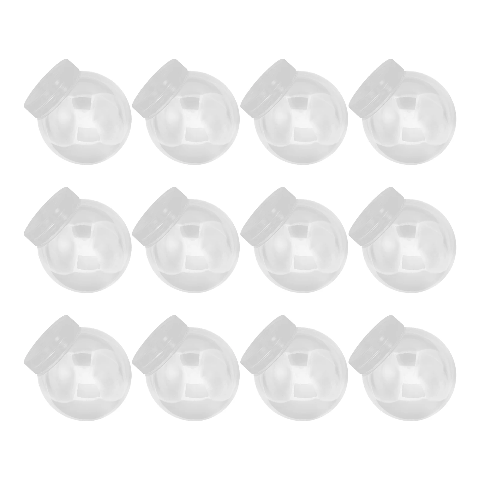 

12Pcs Transparent Plastic Candy Bottle Snow Globe Container DIY Craft Clear Globe Bulk Candy Storage with Screw Cap