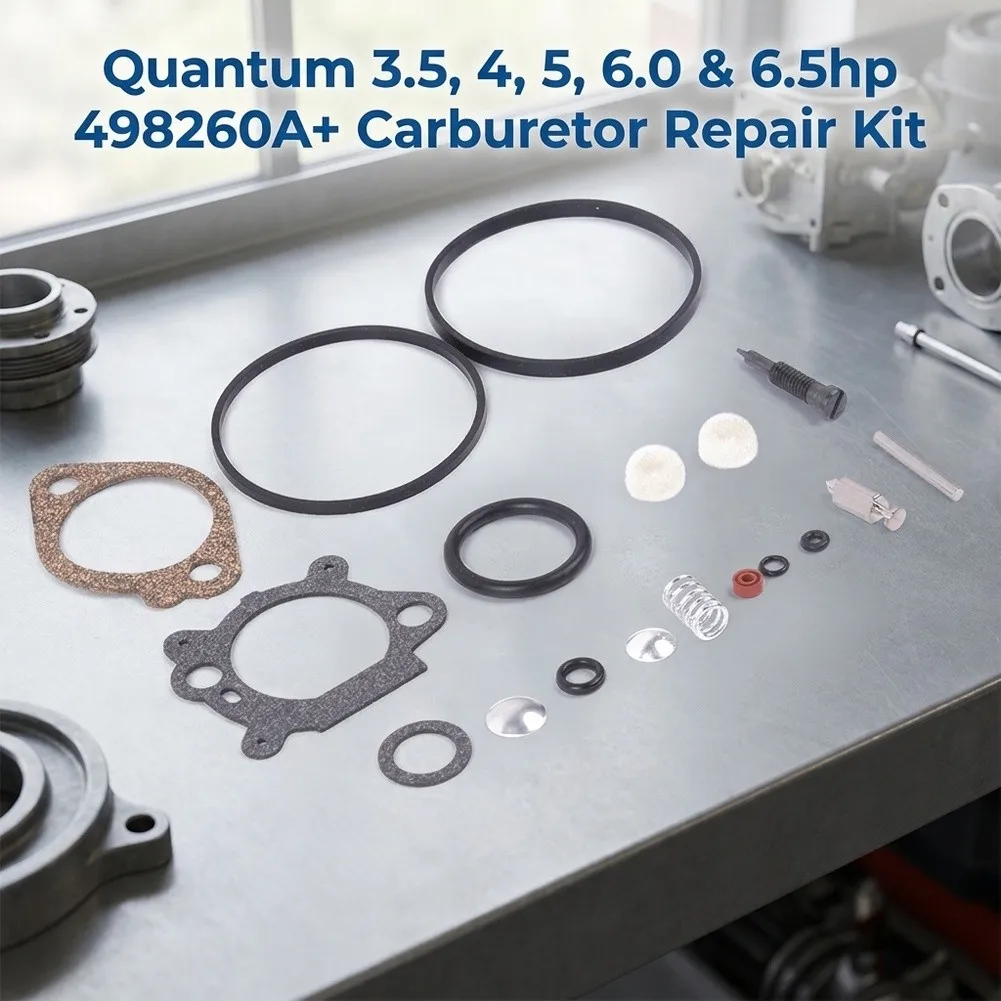 For Quantum Carburetor for 3.5-6.5 Engines for Direct Fit Replacement Set with Metal and Plastic Components Black Finish