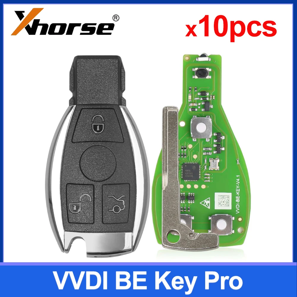 

Xhorse VVDI BE Key Pro с умным корпусом ключа, 3 кнопки, подходит для Mercedes Benz, получите 10 бесплатных токенов для фотографий без логотипа