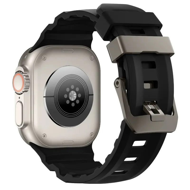 High-end Trail Soft Silicone Strap For Apple Watch Ultra 3 2 1 49mm 11 10 46mm Bracelet Wristband iWatch 9 8 7 6 5 SE 45mm 44mm