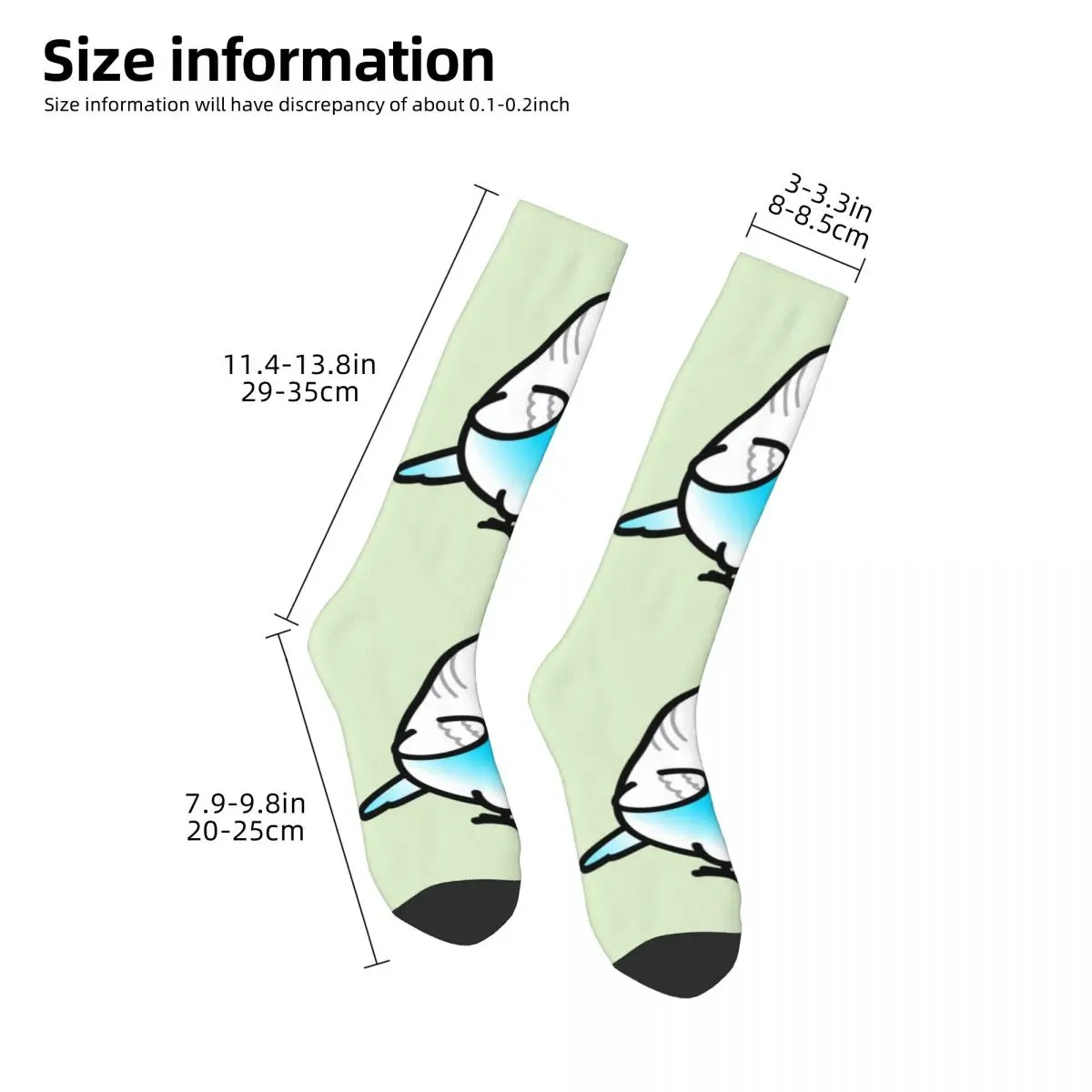 Chubby Blue Budgie Socks Harajuku Sweat Absorbing Stockings All Season Long Socks Accessories for Unisex Gifts