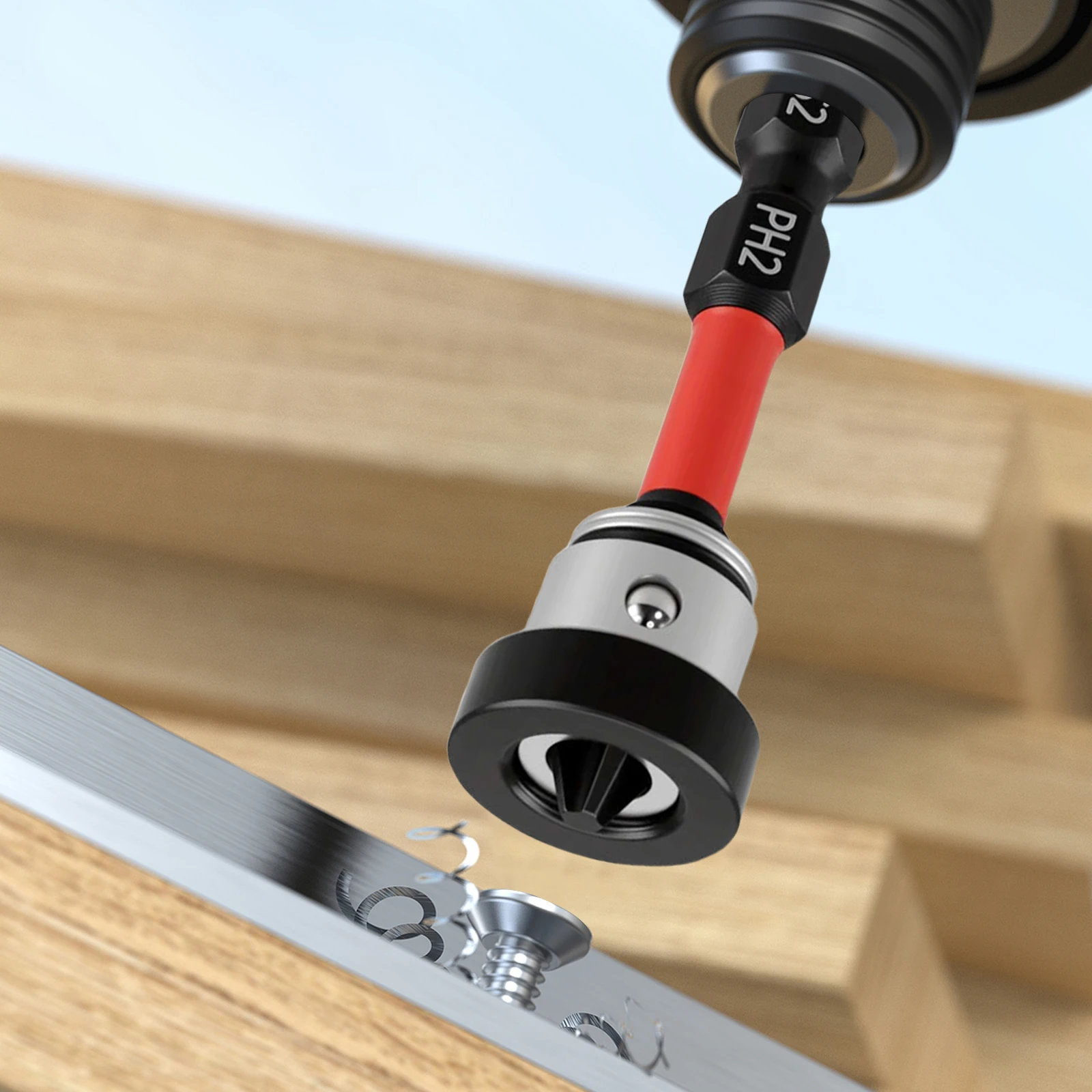 

5 шт. отвертки с магнитным позиционированием 50 мм PH2 1/4 дюйма с шестигранным хвостовиком для установки винтов для гипсокартона