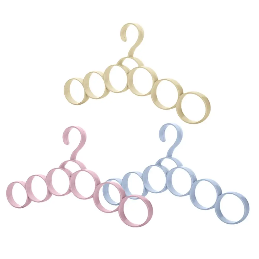 

3Pcs Space PP Clothes Hanger Multi function Multi Function Tie Hanger Tie Belt Scarf Wardrobe Home Storage Solution