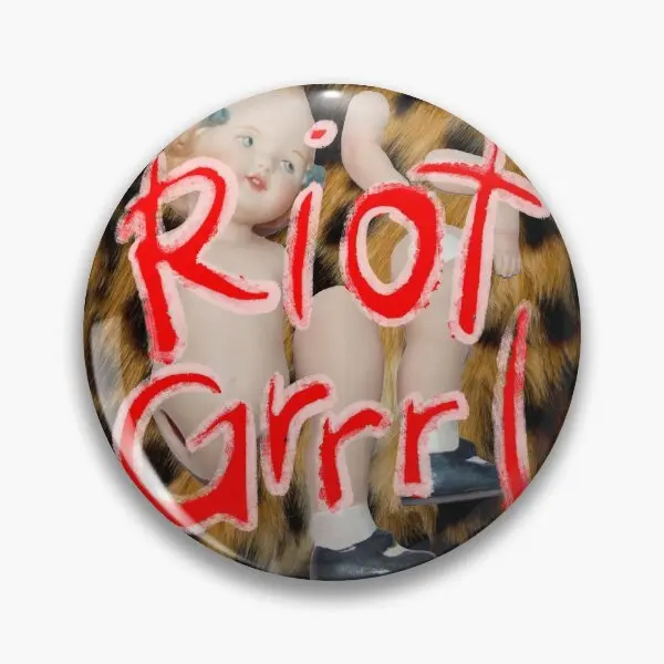 Riot Grrrl  Soft Button Pin Lapel Pin Funny Women Cartoon Creative Brooch Clothes Gift Metal Cute Collar Badge Lover Hat Jewelry