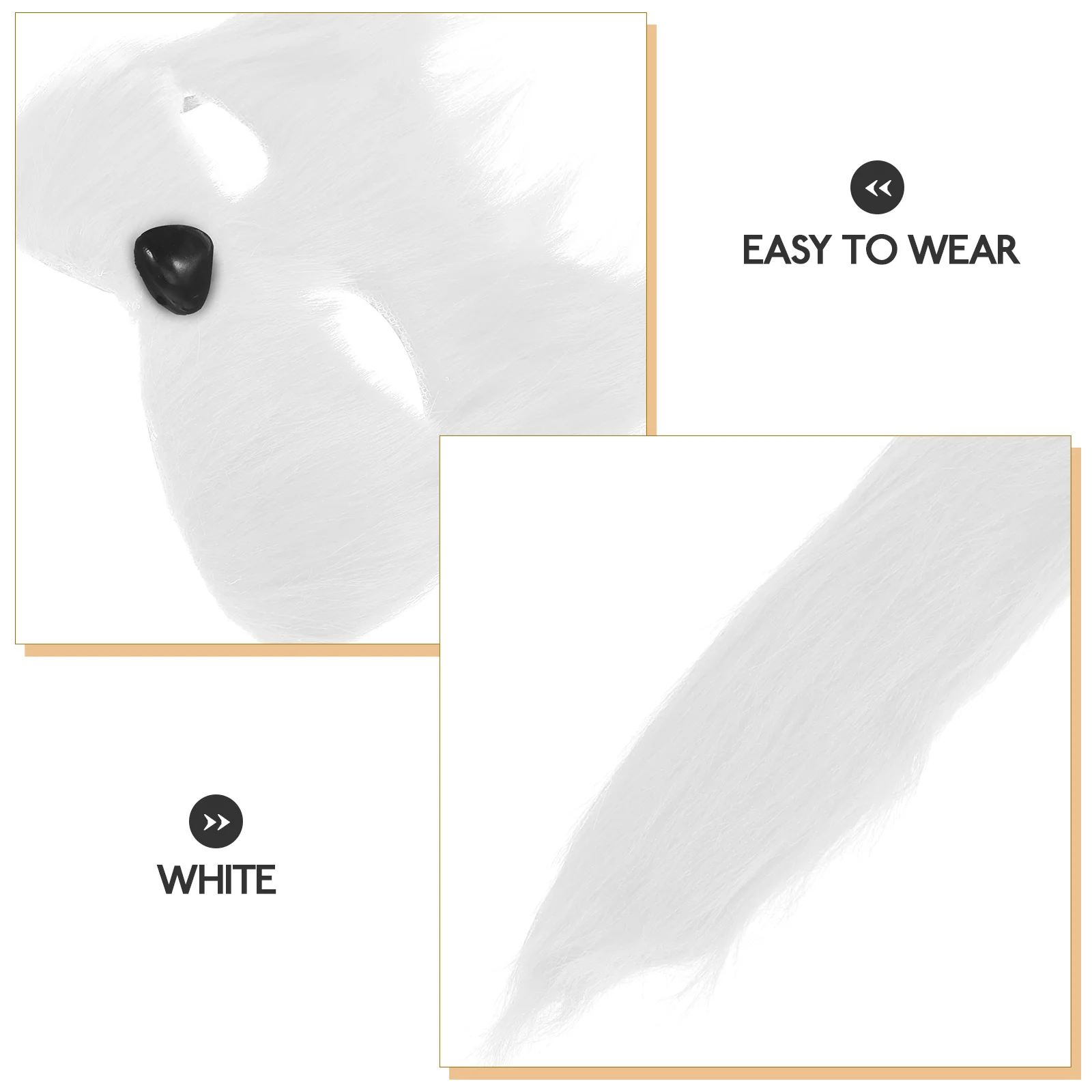 

Fox Mask Set White Prop Soft Material Halloween Cosplay Party Accessories Animal Masks For Adults Stage Performance