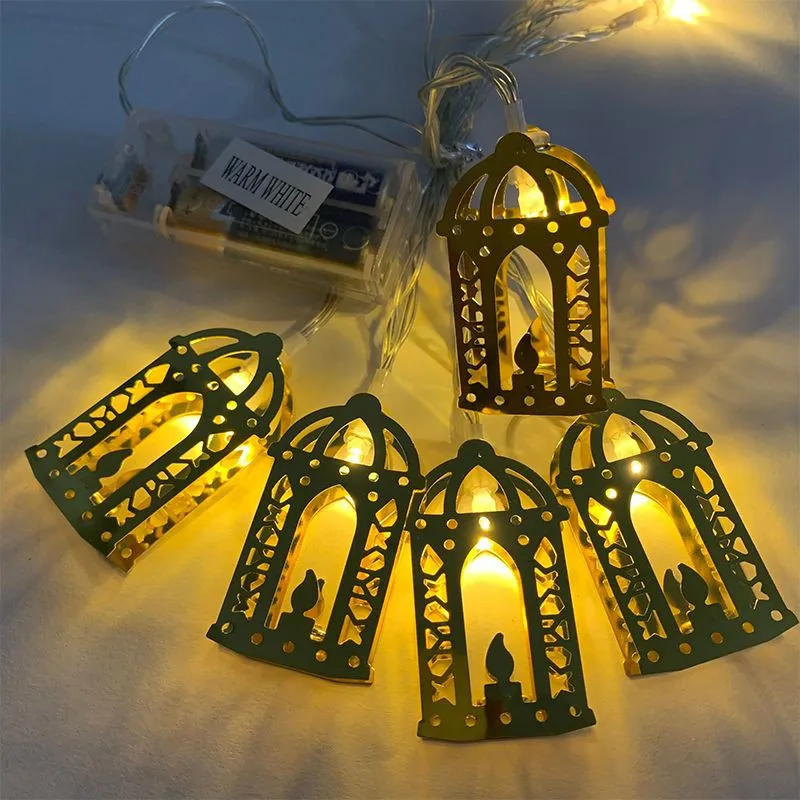 

20 Led Moon Star Led String Lights EID Mubarak Ramadan Kareem Decoration For Home Islam Muslim Event Party Supplies Eid Al-Fitr