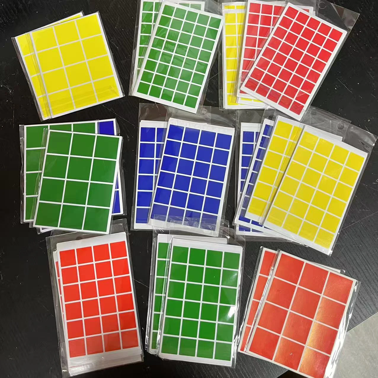 12Sheets 15mm/20mm/30mm Square Sticker Blank Handwritten Self-adhesive Label Colorful Inventory Organize Classification Sticker