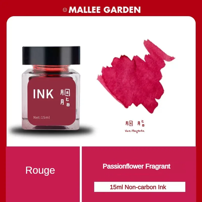 MALLEE GARDEN 15ml pluma estilográfica sin carbono cartucho de tinta recarga de vidrio embotellado tinta escuela suministros de oficina para JINHAO HONGDIAN