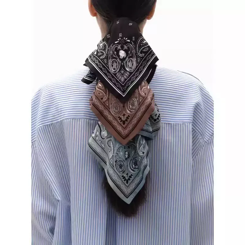 1PC Retro Bandana Print Extra-Large Scrunchie - A Unique, Stylish & Niche Hair Accessory for Tying Hair - view 4