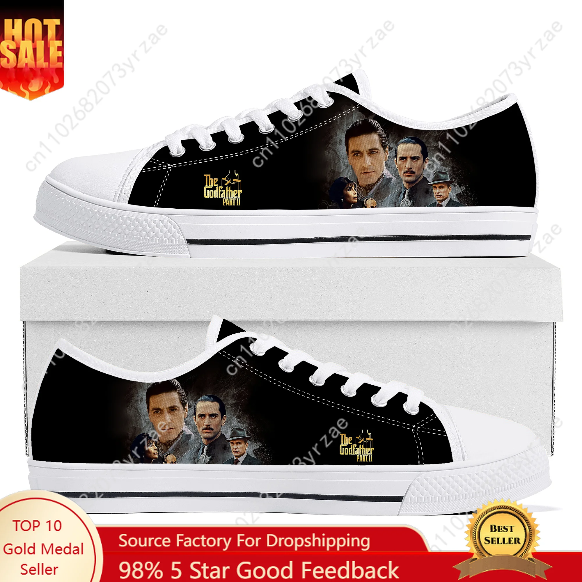 

The Godfather Part II Low Top High Quality Sneakers Men Women Teenager Canvas Sneaker Casual Shoes Fashion Patterns Custom Shoes