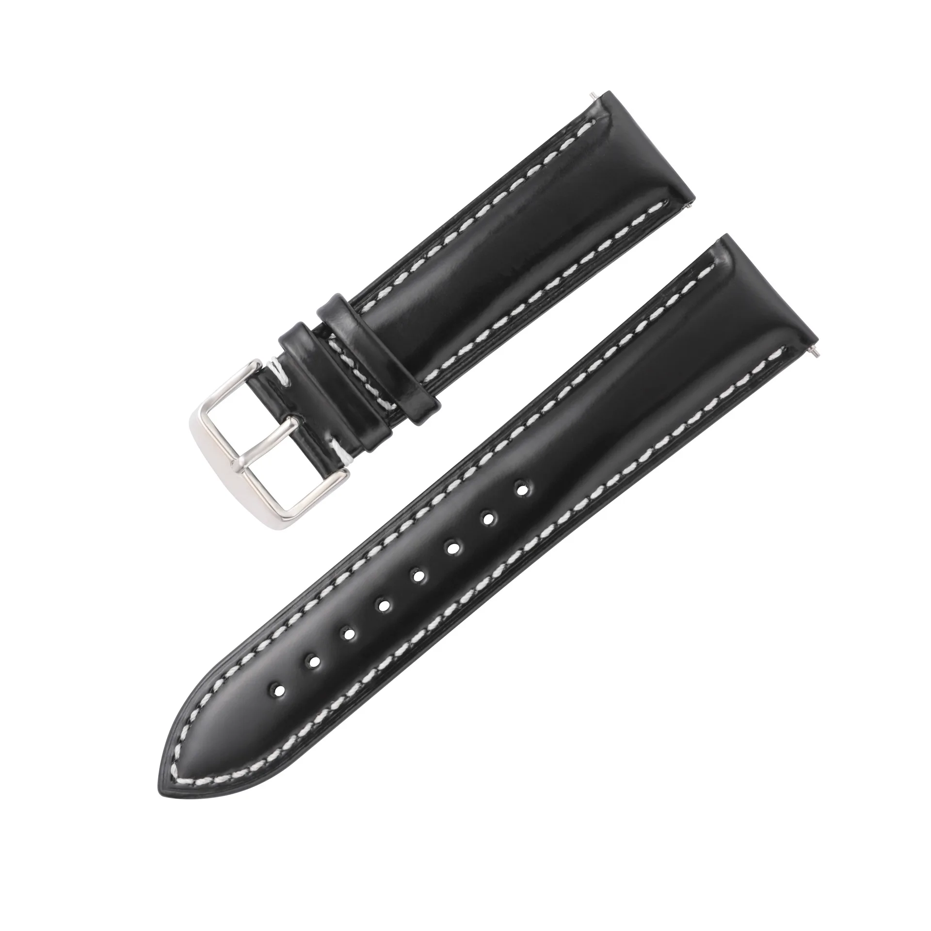 Watch Strap 18mm 19mm 20mm 22mm Glossy Cowhide Quick Release Watchband Smart Watch Accessories Bracelet UTHAI