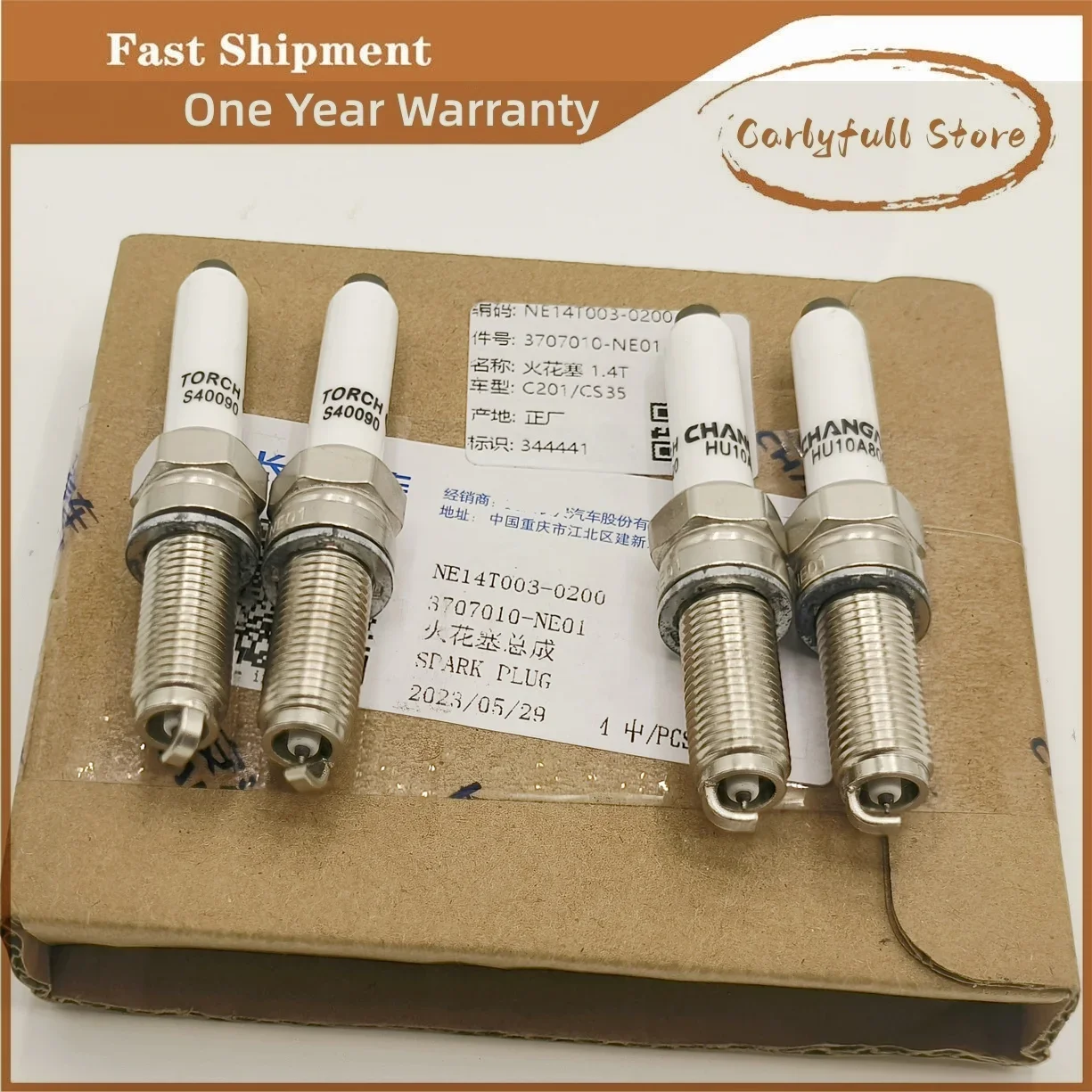 

4pcs/set Spark Plug 3707010-NE01 For CHANGAN UNI-T 1.5T CS35 PLUS /2018 EADO /EADO PLUS 1.4T CS55PLUS 1.5T NE14T003-0200