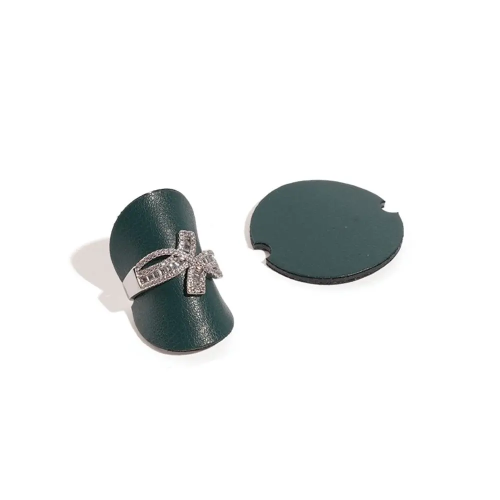 

5PCS PU Rings Display Pads Round Multifunctional Earrings Display Rack Simple Jewelry Packaging Earrings PU Card Holder Gift