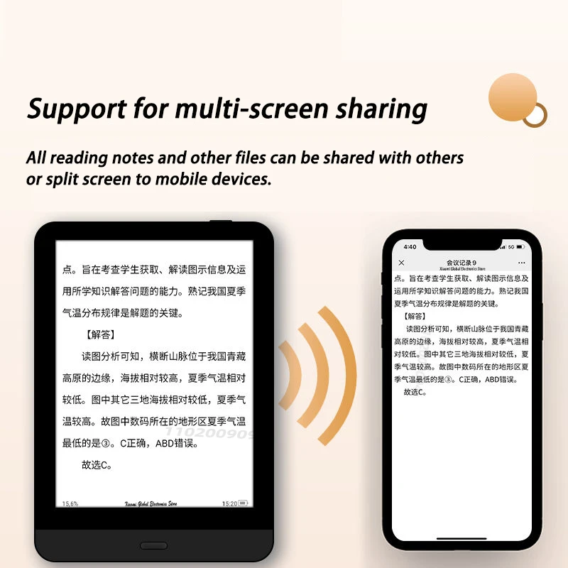 Guoyue READ E-book Reader Eink Screen WIFI 32GB 6inch Smart Bluetooth E-paper Book Android 8.1 Supports TF Cards Tablet Reader