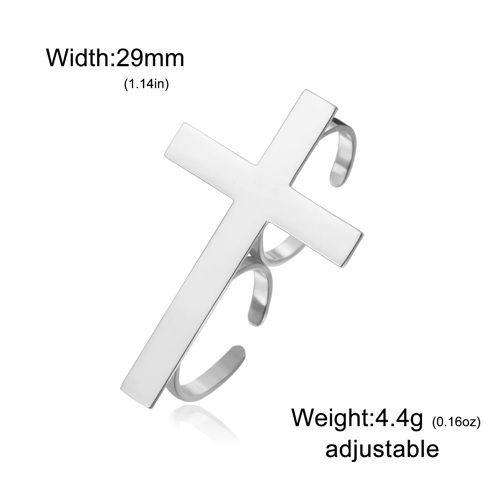 الصليب شخصية اسم البنصر هدية مخصصة للمرأة الرجال الذهب اللون الفولاذ المقاوم للصدأ يسوع المسيحية تميمة تعويذة المجوهرات