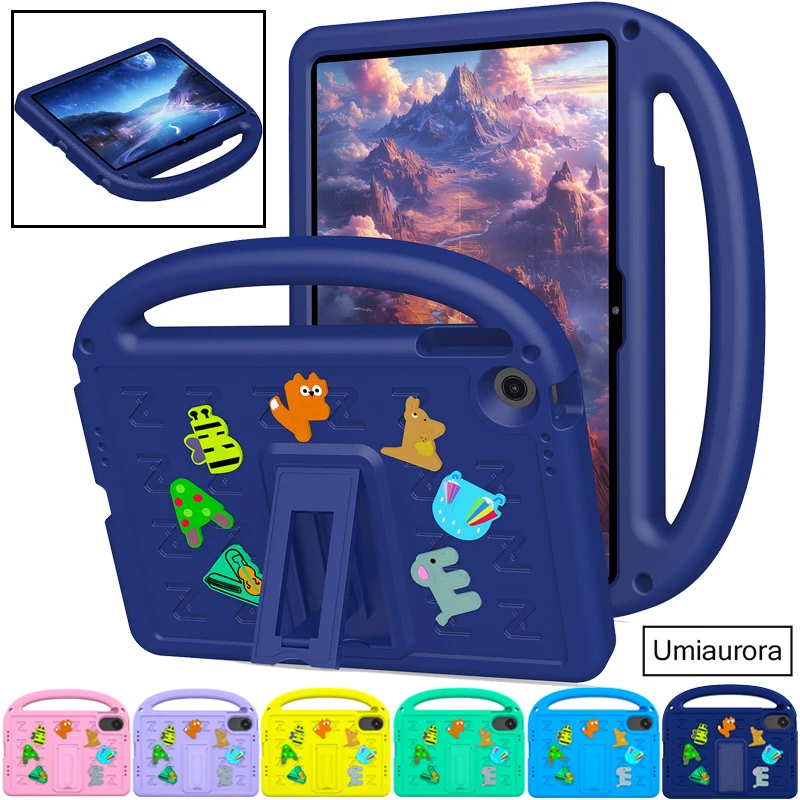 

For Lenovo Tab 10.1 inch 2025 TB311FU K10 2nd 10.1" TB311XU Kid Shockproof EVA Foam Tablet Case Cartoon Handle Stand Cover FUnda