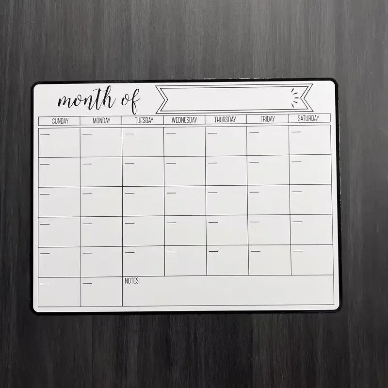 Stylish Magnetic Dry Erase Calendar - Versatile Monthly Planner For Refrigerator - Easy Kitchen Organization & Decor