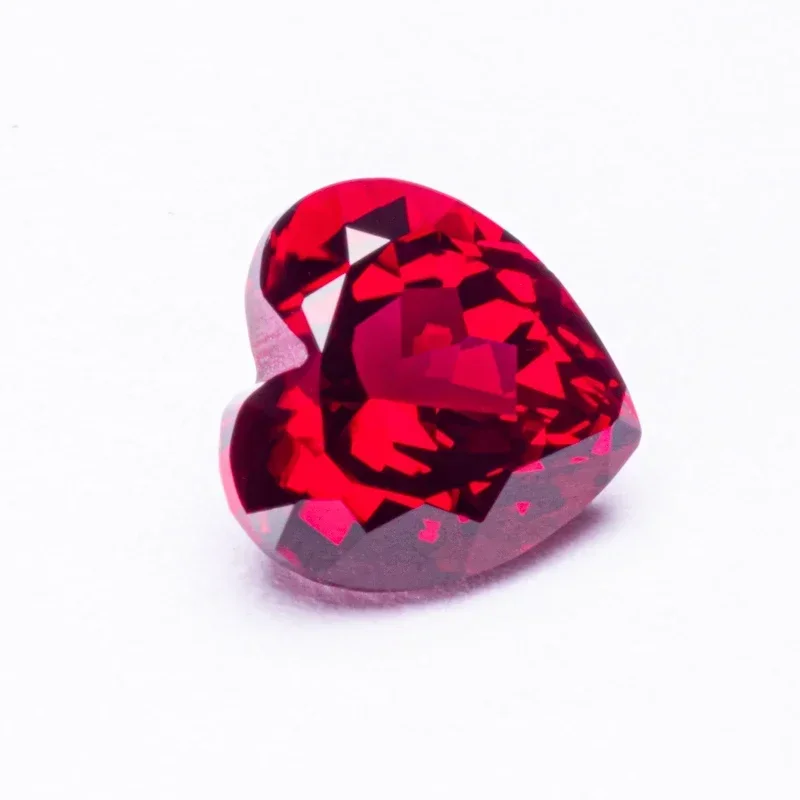 Lab Grown Ruby Heart Shape Pigeon Blood Color VVS1 Gemstone For Charms Diy Jewelry Making Pendant Selectable AGL Certificate