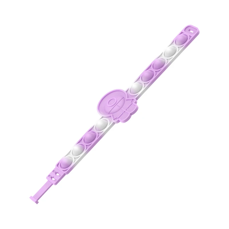 1 stks siliconen decompressie speelgoed kinderen push bubble armband zintuiglijke speelgoed stress knijpspeelgoed