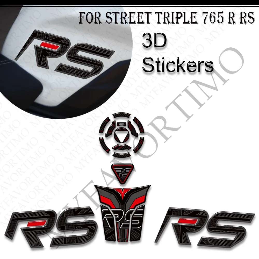 For Triumph Street Triple 765 R RS Motorcycle Tank Pad Side Grips Gas Fuel Oil Kit Knee Fairing Fender Stickers Decals 2023 2024