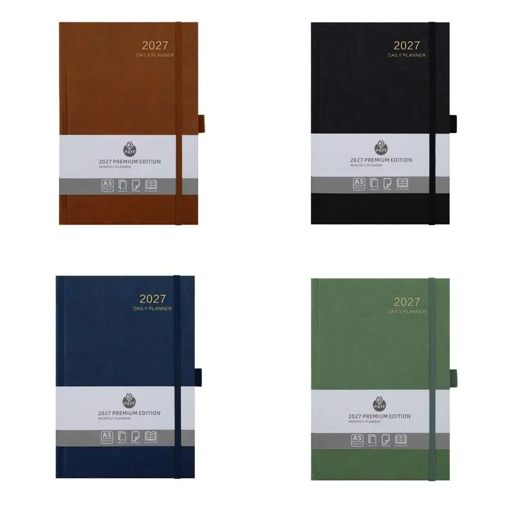 A5 2027 Schedule Book Calendar Notebook Diary Writing Pads Agenda Planner Notebook Thick Paper Multi Functional - view 6