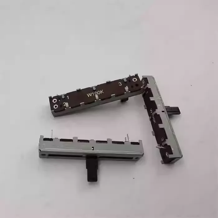 1PCS OPHDAM 45MM straight sliding pusher single potentiometer W100K handle length 10MM/CC with midpoint inner pin