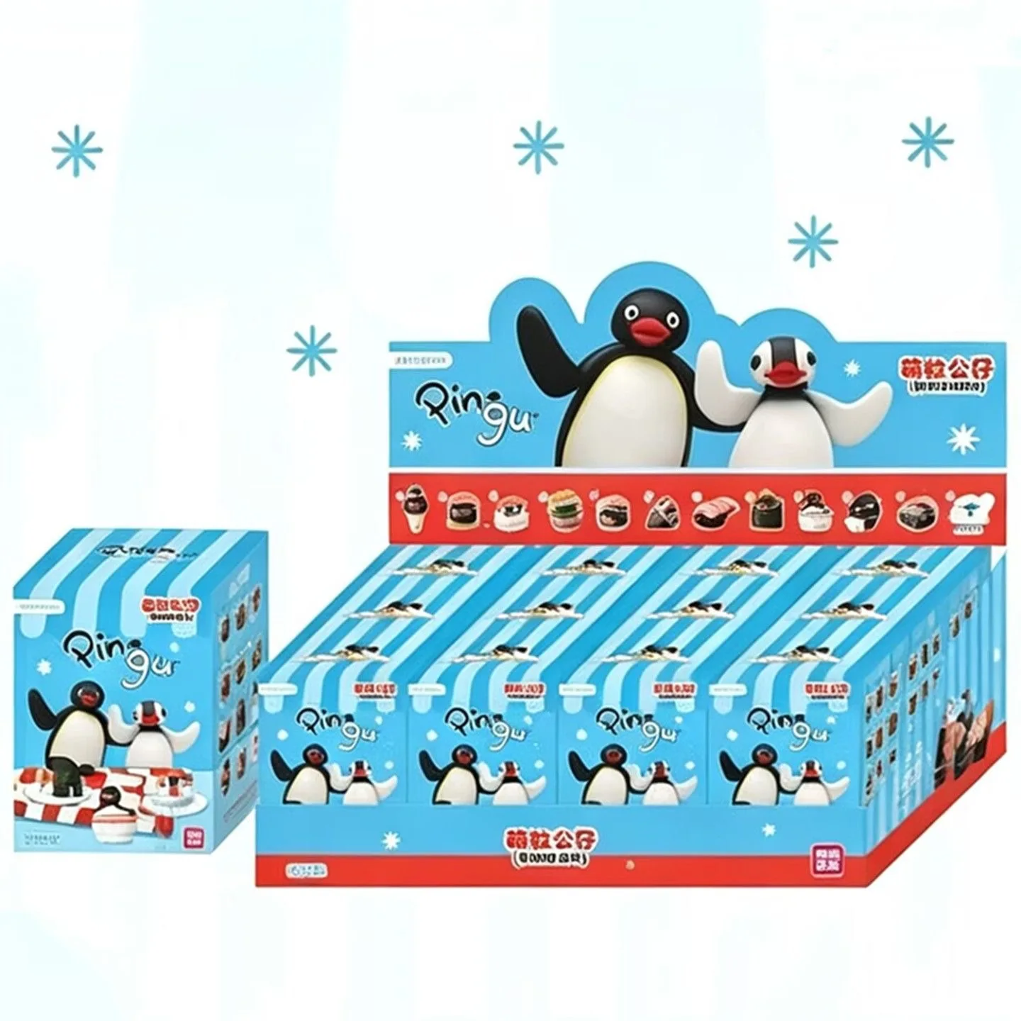 Nueva Serie Jandoon Pingu Sushi Shop: Mini Caja Sorpresa de Figuras Coleccionables de Arroz, Adorno de Escritorio, Juguete Artístico, Artículo de Regalo