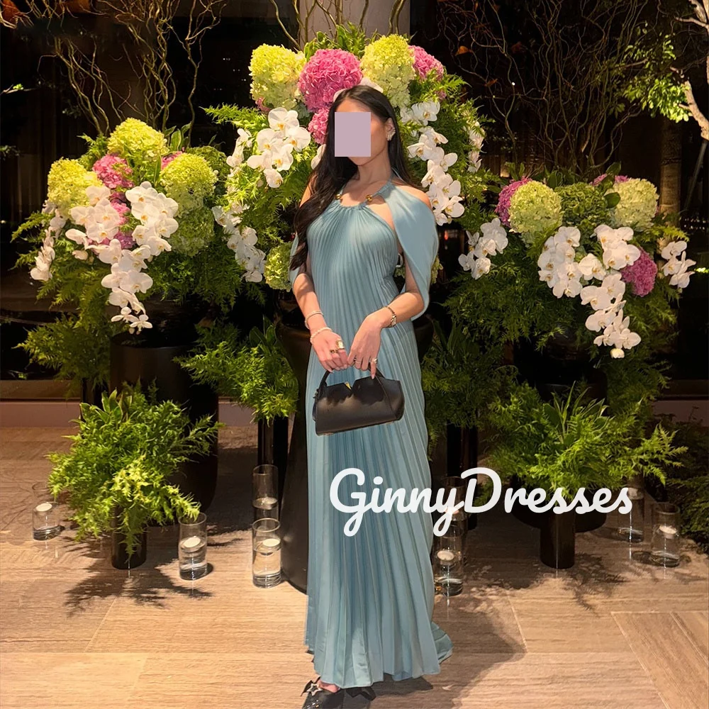 ドバイ高級イブニングドレス カスタマイズ可能なコラム型ホルタードレス プロム用 キャップストラップ付き フリル付き フロア丈フォーマルドレス